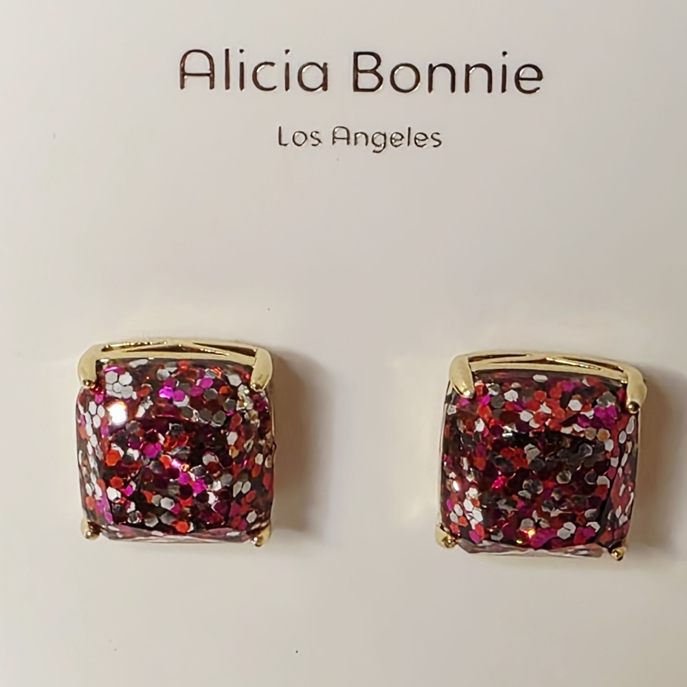 Alicia Bonnie Sugarcube Glitter Earrings